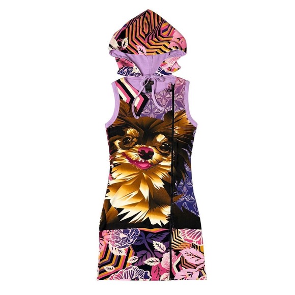 Custo Barcelona Dresses & Skirts - deadstock Hayes rare hooded graphic mini dress